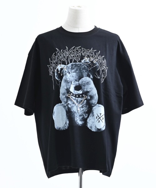 TRAVAS TOKYO(トラバス トウキョウ)の「『TRAVAS TOKYO/トラバス トーキョー』ピアス付きくまプリントTシャツ(Tシャツ/カットソー・レディース・チャコールグレー/ブラック/ブラック×レッド・FREE)」の22枚目の写真