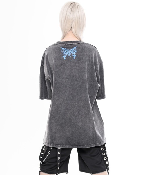 TRAVAS TOKYO(トラバス トウキョウ)の「『TRAVAS TOKYO/トラバス トーキョー』ピアス付きくまプリントTシャツ(Tシャツ/カットソー・レディース・チャコールグレー/ブラック/ブラック×レッド・FREE)」の18枚目の写真