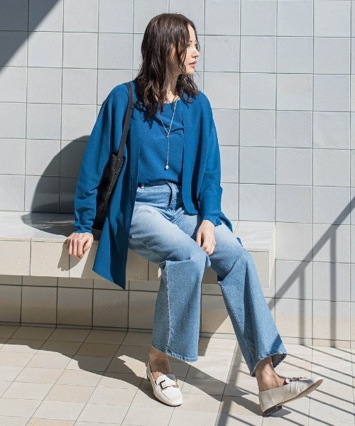 LAUTREAMONT(ロートレアモン)の「ストレッチ着流しカーディガン(カーディガン/ボレロ・レディース・ブラウン/ホワイト/ブルー/ベージュ・9号)」の16枚目の写真