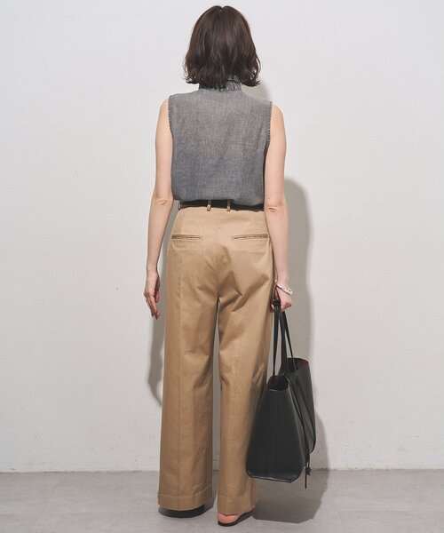 Whim Gazette(ウィムガゼット)の「デニムシフォンノースリーブブラウス(シャツ/ブラウス・レディース・ブルー系その他/ライトグレー・FREE)」の14枚目の写真