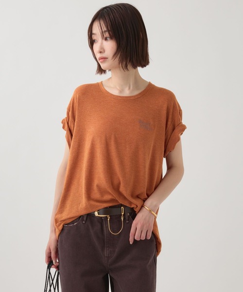 Russell Athletic(ラッセルアスレティック)の「【RUSSELL ATHLETIC】<別注>スラブロゴT(Tシャツ/カットソー・レディース・ブラック/オレンジ/ベージュ・フリー)」の1枚目の写真