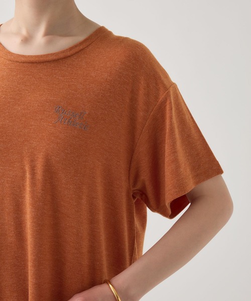 Russell Athletic(ラッセルアスレティック)の「【RUSSELL ATHLETIC】<別注>スラブロゴT(Tシャツ/カットソー・レディース・ブラック/オレンジ/ベージュ・フリー)」の7枚目の写真