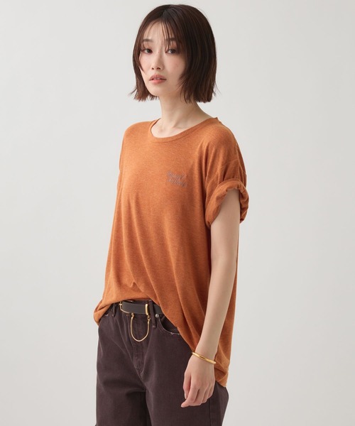 Russell Athletic(ラッセルアスレティック)の「【RUSSELL ATHLETIC】<別注>スラブロゴT(Tシャツ/カットソー・レディース・ブラック/オレンジ/ベージュ・フリー)」の22枚目の写真