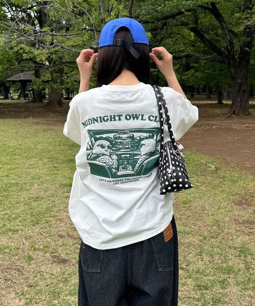 CIAOPANIC(チャオパニック)の「【BIRDMANIA/バードマニア】アソートバードTEE(Tシャツ/カットソー・レディース・ネイビー/ホワイト/チャコールグレー・FREE)」の6枚目の写真