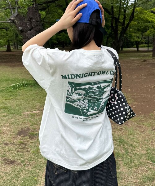 CIAOPANIC(チャオパニック)の「【BIRDMANIA/バードマニア】アソートバードTEE(Tシャツ/カットソー・レディース・ネイビー/ホワイト/チャコールグレー・FREE)」の10枚目の写真