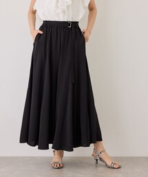 麻ライクポイントベルトパンツ