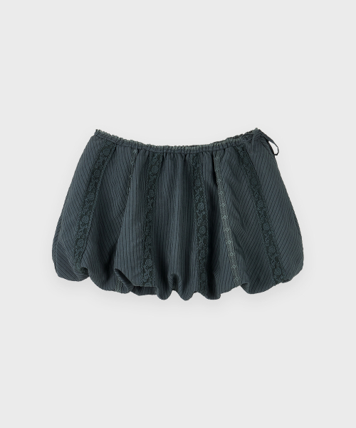 SINOON（シヌーン）の「Lace Balloon Mini Skirt (Dark Navy)（スカート・レディース・ダークネイビー・SMALL/MEDIUM）」の5枚目の写真