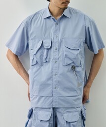and wander | 【and wander/アンドワンダー】multi pocket SS shirt(シャツ/ブラウス)