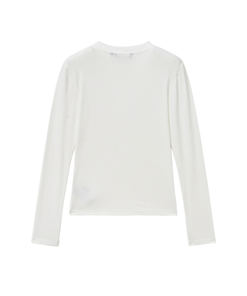 ABEEHUMS(アビハムズ)の「ビビソフトスリム長袖Tシャツ ABH355-101 ホワイト(Tシャツ/カットソー・レディース・その他・MEDIUM/LARGE/SMALL)」の5枚目の写真