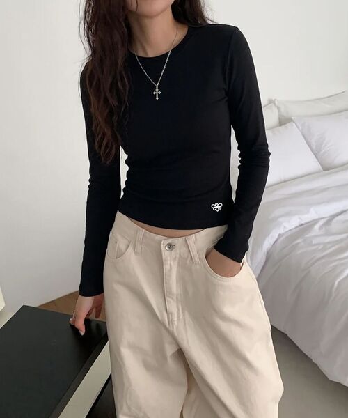 ABEEHUMS(アビハムズ)の「ビビソフトスリム長袖Tシャツ ABH355-101 ホワイト(Tシャツ/カットソー・レディース・その他・MEDIUM/LARGE/SMALL)」の13枚目の写真