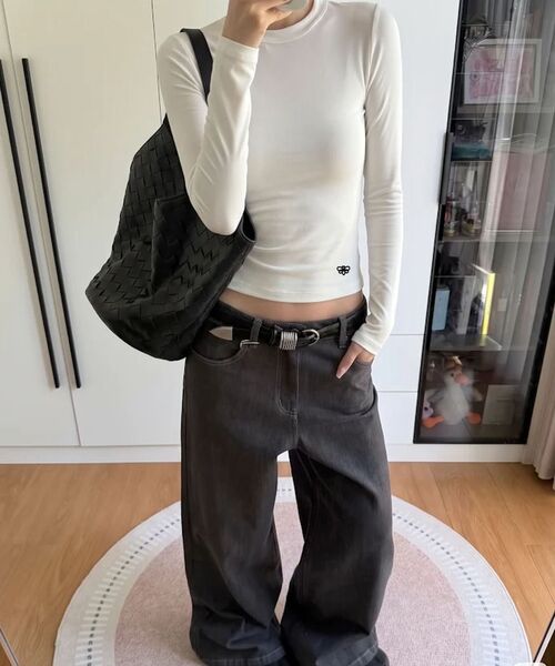 ABEEHUMS(アビハムズ)の「ビビソフトスリム長袖Tシャツ ABH355-101 ホワイト(Tシャツ/カットソー・レディース・その他・MEDIUM/LARGE/SMALL)」の14枚目の写真