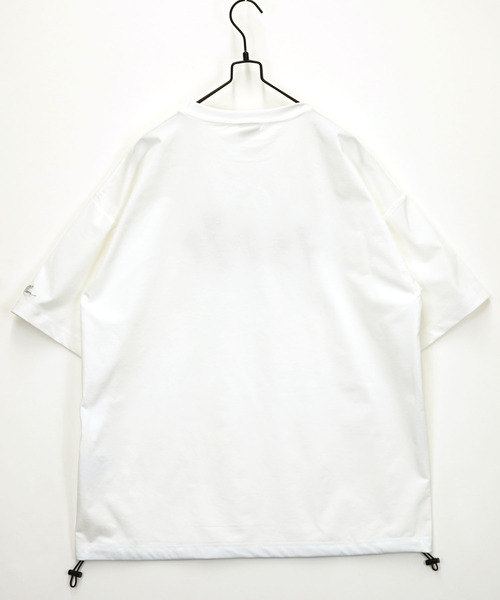 Ammie（アミー）の「ルーズフィット 刺繍 ドローコード 接触冷感 Tシャツ 短丈 サイズ調整可能（Tシャツ/カットソー・メンズ・ブラック系その他2/ブラック系3/ブラック系2/ホワイト系その他2/ホワイト系その他3/ブラック系その他3・M/L）」の9枚目の写真