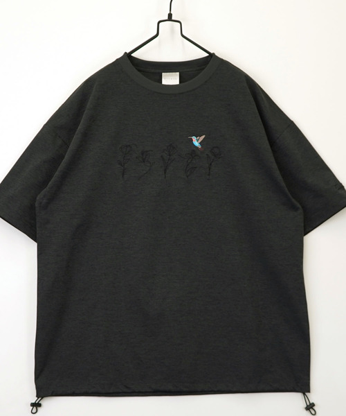 Ammie（アミー）の「ルーズフィット 刺繍 ドローコード 接触冷感 Tシャツ 短丈 サイズ調整可能（Tシャツ/カットソー・メンズ・ブラック系その他2/ブラック系3/ブラック系2/ホワイト系その他2/ホワイト系その他3/ブラック系その他3・M/L）」の19枚目の写真