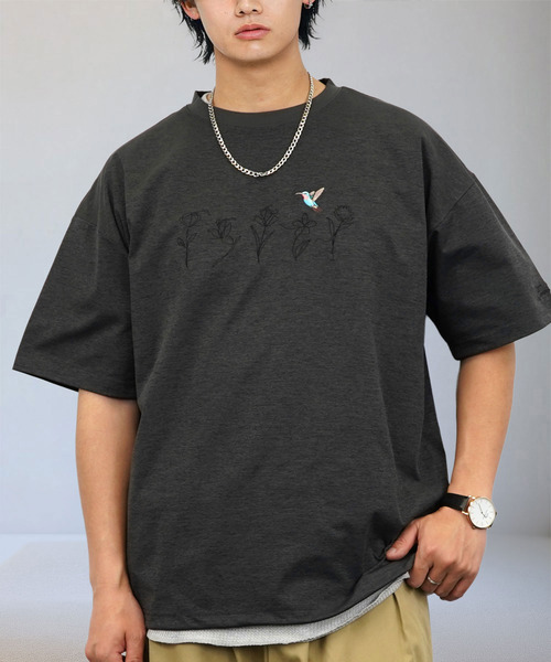Ammie（アミー）の「ルーズフィット 刺繍 ドローコード 接触冷感 Tシャツ 短丈 サイズ調整可能（Tシャツ/カットソー・メンズ・ブラック系その他2/ブラック系3/ブラック系2/ホワイト系その他2/ホワイト系その他3/ブラック系その他3・M/L）」の22枚目の写真