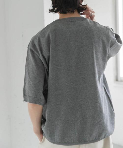 FORK&SPOON(フォークアンドスプーン)の「FORK&SPOON クルーネックニットTシャツ(ニット/セーター・メンズ・ネイビー/グレー・4/5)」の7枚目の写真