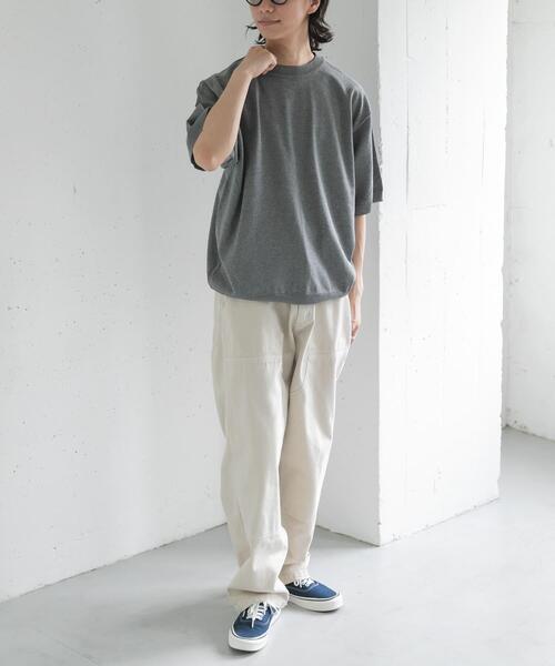 FORK&SPOON(フォークアンドスプーン)の「FORK&SPOON クルーネックニットTシャツ(ニット/セーター・メンズ・ネイビー/グレー・4/5)」の9枚目の写真