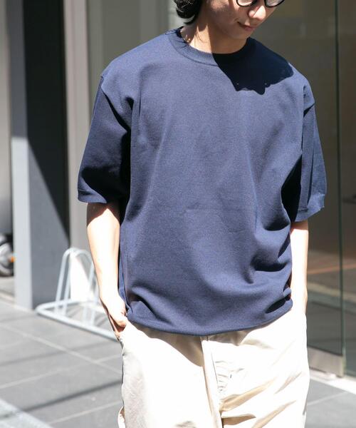 FORK&SPOON(フォークアンドスプーン)の「FORK&SPOON クルーネックニットTシャツ(ニット/セーター・メンズ・ネイビー/グレー・4/5)」の16枚目の写真