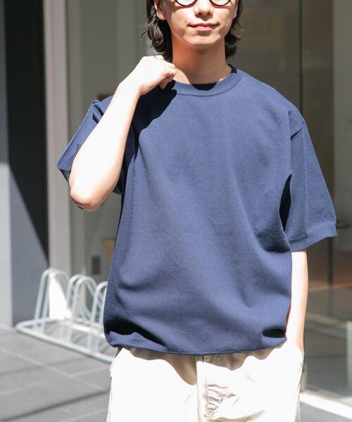FORK&SPOON(フォークアンドスプーン)の「FORK&SPOON クルーネックニットTシャツ(ニット/セーター・メンズ・ネイビー/グレー・4/5)」の17枚目の写真