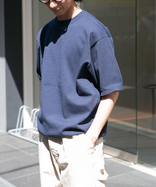 FORK&SPOON(フォークアンドスプーン)の「FORK&SPOON クルーネックニットTシャツ(ニット/セーター・メンズ・ネイビー/グレー・4/5)」の18枚目の写真