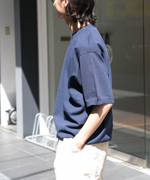 FORK&SPOON(フォークアンドスプーン)の「FORK&SPOON クルーネックニットTシャツ(ニット/セーター・メンズ・ネイビー/グレー・4/5)」の19枚目の写真