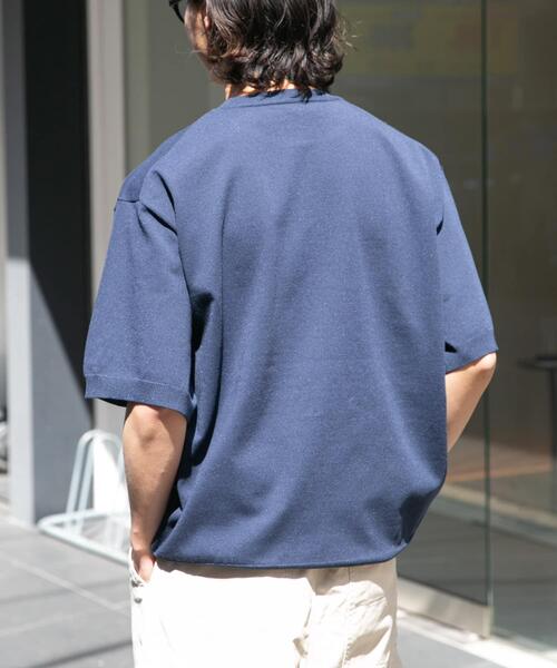 FORK&SPOON(フォークアンドスプーン)の「FORK&SPOON クルーネックニットTシャツ(ニット/セーター・メンズ・ネイビー/グレー・4/5)」の20枚目の写真