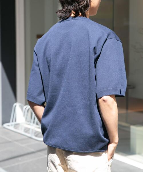 FORK&SPOON(フォークアンドスプーン)の「FORK&SPOON クルーネックニットTシャツ(ニット/セーター・メンズ・ネイビー/グレー・4/5)」の21枚目の写真