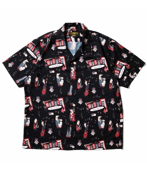 HOUSTON（ヒューストン）の「［UNIVERD72/ユニバード］DRY ALOHA SHIRT / 総柄 アソート オープンカラー アロハシャツ / 開襟シャツ【UNISEX】（シャツ/ブラウス・メンズ・ピンク/テラコッタ/ネイビー/ミント/ブラウン/パイソン/ゼブラ/ブラック系その他/サックスブルー/ブラック系その他2/ブラック/レオパード/ブラック系/ホワイト系3/ホワイト系/グリーン系2/レッド系1/ピンク系/イエロー系3/イエロー系1/サックスブルー系/ネイビー系2/グレー系/ブラック系3/ブラック系2/グリーン系/ブラック系1・M/XL/L）」の8枚目の写真