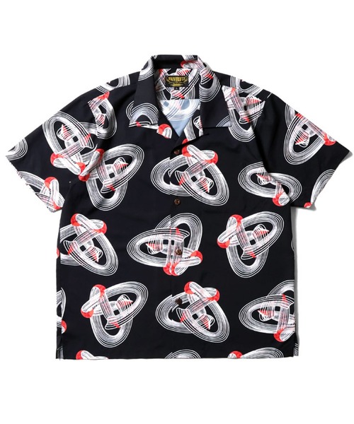 HOUSTON（ヒューストン）の「［UNIVERD72/ユニバード］DRY ALOHA SHIRT / 総柄 アソート オープンカラー アロハシャツ / 開襟シャツ【UNISEX】（シャツ/ブラウス・メンズ・ピンク/テラコッタ/ネイビー/ミント/ブラウン/パイソン/ゼブラ/ブラック系その他/サックスブルー/ブラック系その他2/ブラック/レオパード/ブラック系/ホワイト系3/ホワイト系/グリーン系2/レッド系1/ピンク系/イエロー系3/イエロー系1/サックスブルー系/ネイビー系2/グレー系/ブラック系3/ブラック系2/グリーン系/ブラック系1・M/XL/L）」の9枚目の写真