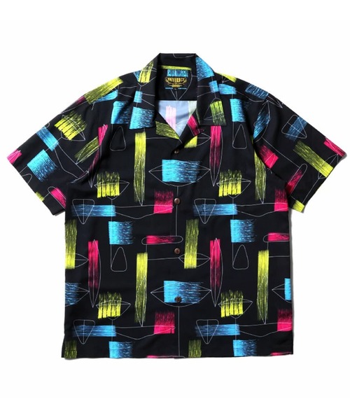 HOUSTON（ヒューストン）の「［UNIVERD72/ユニバード］DRY ALOHA SHIRT / 総柄 アソート オープンカラー アロハシャツ / 開襟シャツ【UNISEX】（シャツ/ブラウス・メンズ・ピンク/テラコッタ/ネイビー/ミント/ブラウン/パイソン/ゼブラ/ブラック系その他/サックスブルー/ブラック系その他2/ブラック/レオパード/ブラック系/ホワイト系3/ホワイト系/グリーン系2/レッド系1/ピンク系/イエロー系3/イエロー系1/サックスブルー系/ネイビー系2/グレー系/ブラック系3/ブラック系2/グリーン系/ブラック系1・M/XL/L）」の10枚目の写真
