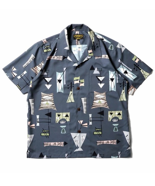 HOUSTON（ヒューストン）の「［UNIVERD72/ユニバード］DRY ALOHA SHIRT / 総柄 アソート オープンカラー アロハシャツ / 開襟シャツ【UNISEX】（シャツ/ブラウス・メンズ・ピンク/テラコッタ/ネイビー/ミント/ブラウン/パイソン/ゼブラ/ブラック系その他/サックスブルー/ブラック系その他2/ブラック/レオパード/ブラック系/ホワイト系3/ホワイト系/グリーン系2/レッド系1/ピンク系/イエロー系3/イエロー系1/サックスブルー系/ネイビー系2/グレー系/ブラック系3/ブラック系2/グリーン系/ブラック系1・M/XL/L）」の11枚目の写真