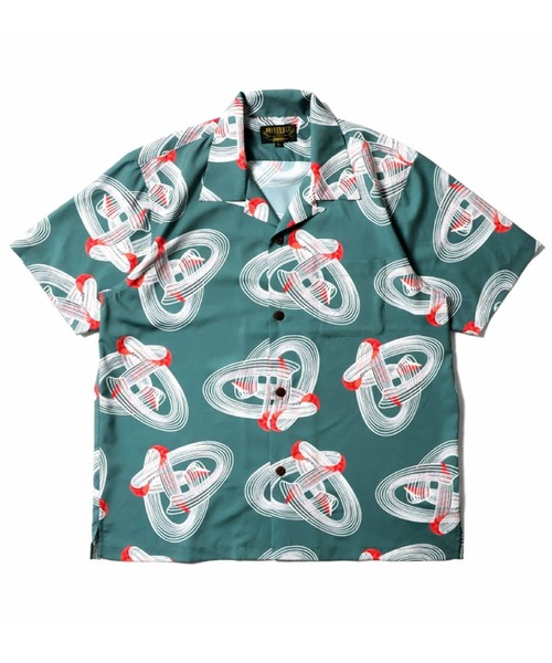 HOUSTON（ヒューストン）の「［UNIVERD72/ユニバード］DRY ALOHA SHIRT / 総柄 アソート オープンカラー アロハシャツ / 開襟シャツ【UNISEX】（シャツ/ブラウス・メンズ・ピンク/テラコッタ/ネイビー/ミント/ブラウン/パイソン/ゼブラ/ブラック系その他/サックスブルー/ブラック系その他2/ブラック/レオパード/ブラック系/ホワイト系3/ホワイト系/グリーン系2/レッド系1/ピンク系/イエロー系3/イエロー系1/サックスブルー系/ネイビー系2/グレー系/ブラック系3/ブラック系2/グリーン系/ブラック系1・M/XL/L）」の16枚目の写真