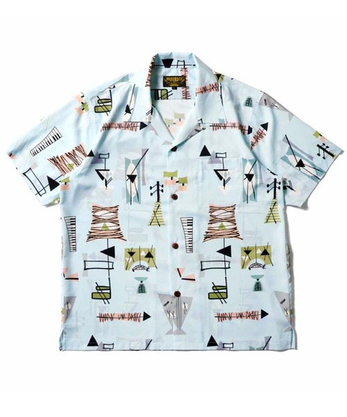 HOUSTON（ヒューストン）の「［UNIVERD72/ユニバード］DRY ALOHA SHIRT / 総柄 アソート オープンカラー アロハシャツ / 開襟シャツ【UNISEX】（シャツ/ブラウス・メンズ・ピンク/テラコッタ/ネイビー/ミント/ブラウン/パイソン/ゼブラ/ブラック系その他/サックスブルー/ブラック系その他2/ブラック/レオパード/ブラック系/ホワイト系3/ホワイト系/グリーン系2/レッド系1/ピンク系/イエロー系3/イエロー系1/サックスブルー系/ネイビー系2/グレー系/ブラック系3/ブラック系2/グリーン系/ブラック系1・M/XL/L）」の20枚目の写真