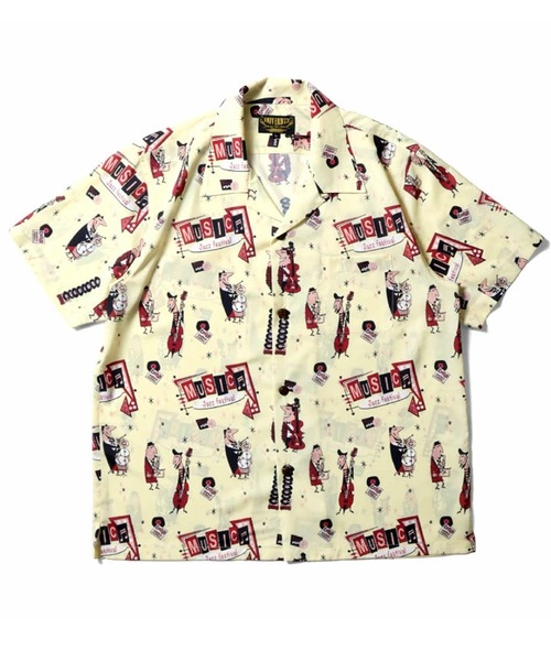 HOUSTON（ヒューストン）の「［UNIVERD72/ユニバード］DRY ALOHA SHIRT / 総柄 アソート オープンカラー アロハシャツ / 開襟シャツ【UNISEX】（シャツ/ブラウス・メンズ・ピンク/テラコッタ/ネイビー/ミント/ブラウン/パイソン/ゼブラ/ブラック系その他/サックスブルー/ブラック系その他2/ブラック/レオパード/ブラック系/ホワイト系3/ホワイト系/グリーン系2/レッド系1/ピンク系/イエロー系3/イエロー系1/サックスブルー系/ネイビー系2/グレー系/ブラック系3/ブラック系2/グリーン系/ブラック系1・M/XL/L）」の21枚目の写真