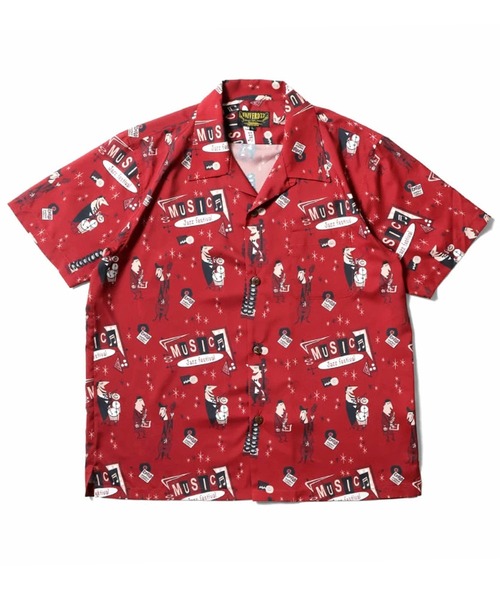 4hunnid 開襟シャツ　激レア　アロハシャツ UNIVERD72/ユニバード］DRY ALOHA SHIRT / 総柄 アソート オープン
