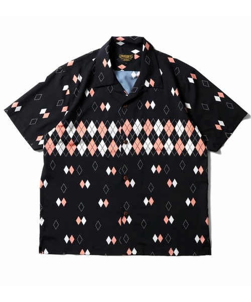 HOUSTON（ヒューストン）の「［UNIVERD72/ユニバード］DRY ALOHA SHIRT / 総柄 アソート オープンカラー アロハシャツ / 開襟シャツ【UNISEX】（シャツ/ブラウス・メンズ・ピンク/テラコッタ/ネイビー/ミント/ブラウン/パイソン/ゼブラ/ブラック系その他/サックスブルー/ブラック系その他2/ブラック/レオパード/ブラック系/ホワイト系3/ホワイト系/グリーン系2/レッド系1/ピンク系/イエロー系3/イエロー系1/サックスブルー系/ネイビー系2/グレー系/ブラック系3/ブラック系2/グリーン系/ブラック系1・M/XL/L）」の4枚目の写真