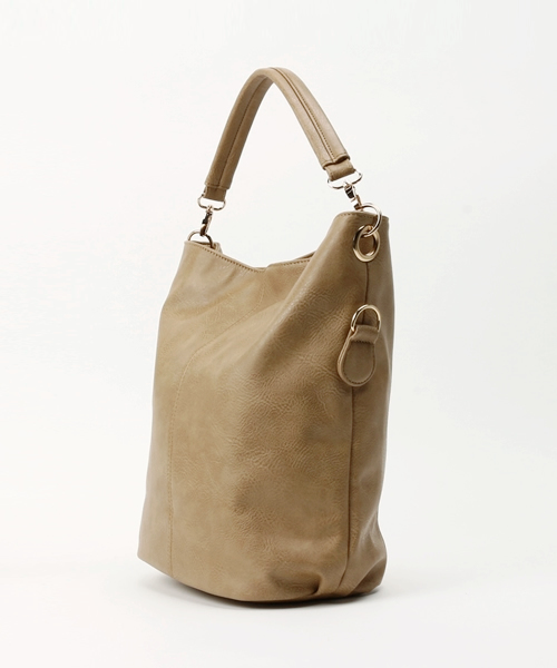 NATURAL BEAUTY BASIC(ナチュラルビューティーベーシック)の「切り替え3WAYショルダーバック(ショルダーバッグ・レディース・ベージュ/ネイビー/ホワイト・フリ-)」の4枚目の写真