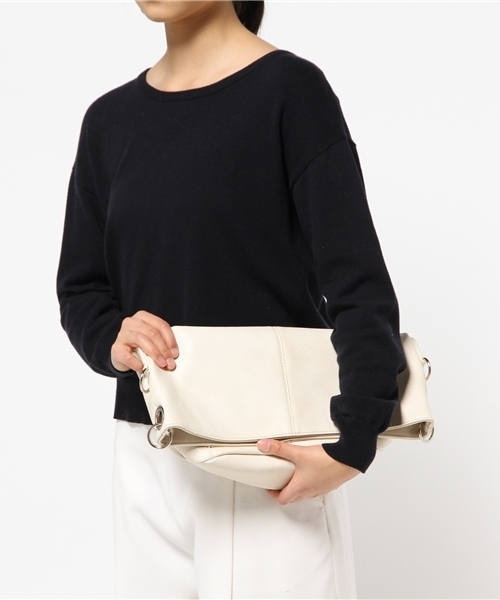 NATURAL BEAUTY BASIC(ナチュラルビューティーベーシック)の「切り替え3WAYショルダーバック(ショルダーバッグ・レディース・ベージュ/ネイビー/ホワイト・フリ-)」の13枚目の写真