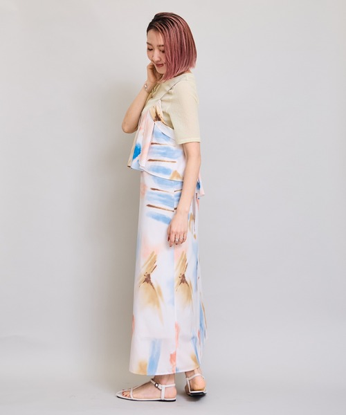 LHELBIE(レルビエ)の「ティアードフレアキャミワンピース(ワンピース・レディース・アイボリー/ブラック・M)」の13枚目の写真