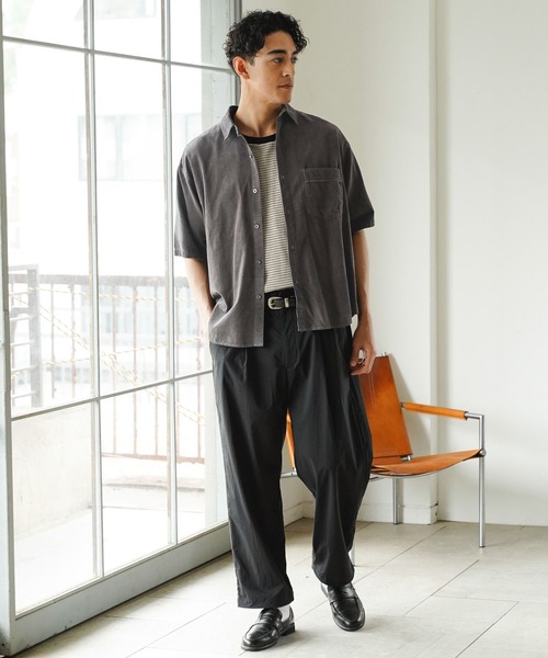 BAYFLOW(ベイフロー)の「サマーコーデュロイシャツ(シャツ/ブラウス・メンズ・カーキ/サックスブルー/チャコール・MEDIUM/LARGE)」の20枚目の写真
