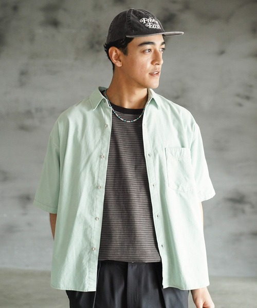 BAYFLOW(ベイフロー)の「サマーコーデュロイシャツ(シャツ/ブラウス・メンズ・カーキ/サックスブルー/チャコール・MEDIUM/LARGE)」の9枚目の写真
