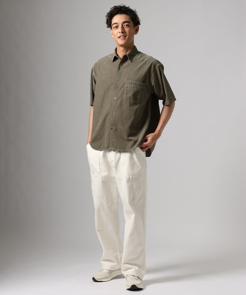BAYFLOW(ベイフロー)の「サマーコーデュロイシャツ(シャツ/ブラウス・メンズ・カーキ/サックスブルー/チャコール・MEDIUM/LARGE)」の13枚目の写真
