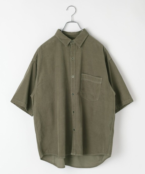 BAYFLOW(ベイフロー)の「サマーコーデュロイシャツ(シャツ/ブラウス・メンズ・カーキ/サックスブルー/チャコール・MEDIUM/LARGE)」の12枚目の写真