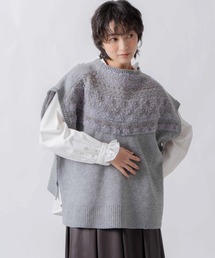 「WHYTO. / ホワイト」nordic pattern knit vest