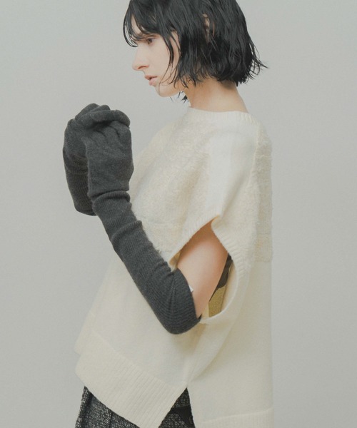 WHYTO.（ホワイト）の「「WHYTO. / ホワイト」nordic pattern knit vest（ニット/セーター・レディース・アイボリー/グレー/ブラック・FREE）」の14枚目の写真
