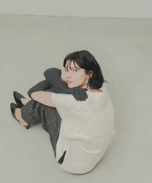 WHYTO.（ホワイト）の「「WHYTO. / ホワイト」nordic pattern knit vest（ニット/セーター・レディース・アイボリー/グレー/ブラック・FREE）」の16枚目の写真