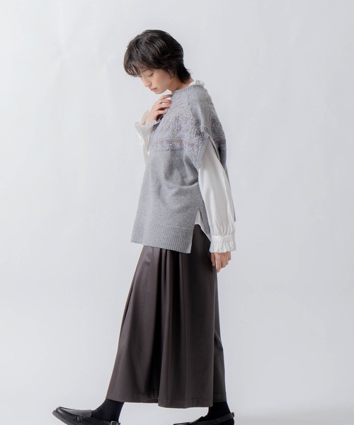 WHYTO.（ホワイト）の「「WHYTO. / ホワイト」nordic pattern knit vest（ニット/セーター・レディース・アイボリー/グレー/ブラック・FREE）」の19枚目の写真