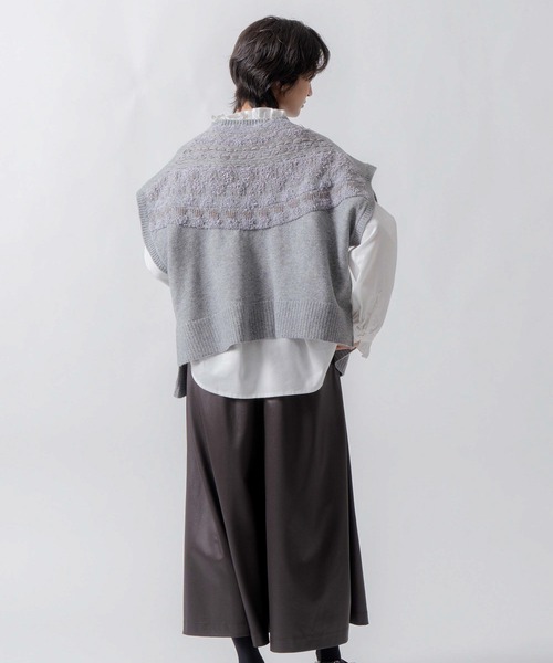 WHYTO.（ホワイト）の「「WHYTO. / ホワイト」nordic pattern knit vest（ニット/セーター・レディース・アイボリー/グレー/ブラック・FREE）」の21枚目の写真