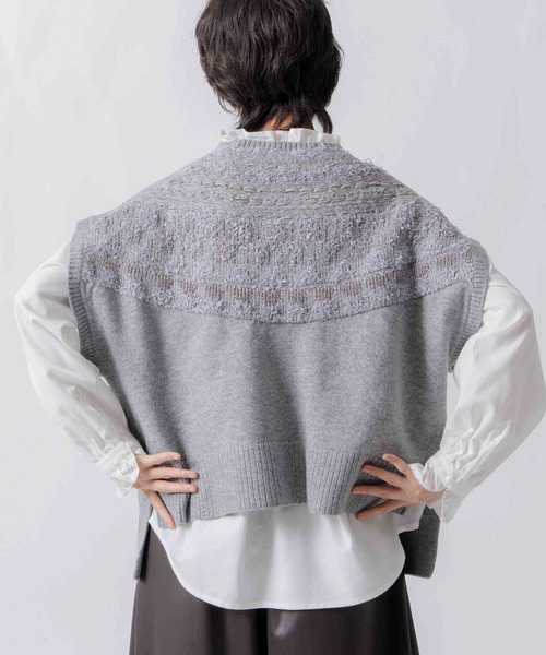 WHYTO.（ホワイト）の「「WHYTO. / ホワイト」nordic pattern knit vest（ニット/セーター・レディース・アイボリー/グレー/ブラック・FREE）」の22枚目の写真