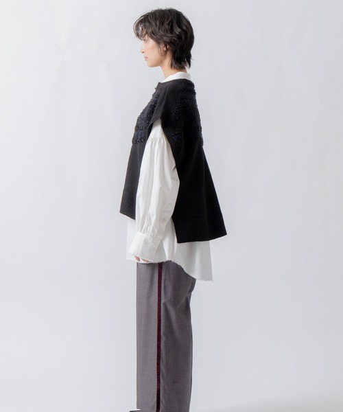 WHYTO.（ホワイト）の「「WHYTO. / ホワイト」nordic pattern knit vest（ニット/セーター・レディース・アイボリー/グレー/ブラック・FREE）」の4枚目の写真