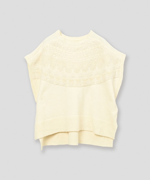 WHYTO.（ホワイト）の「「WHYTO. / ホワイト」nordic pattern knit vest（ニット/セーター・レディース・アイボリー/グレー/ブラック・FREE）」の8枚目の写真